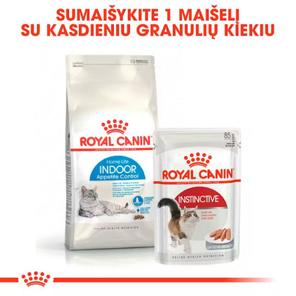 Royal Canin Feline Health Nutrition Indoor Appetite Control 2kg - Sausas maistas viduje gyvenančioms katėms apetito kontrolei