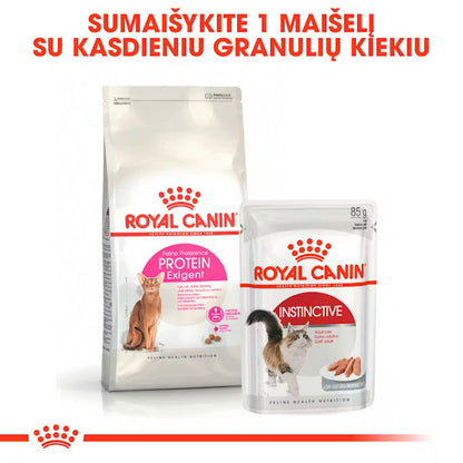 Protein Exigent sausas pašaras katei