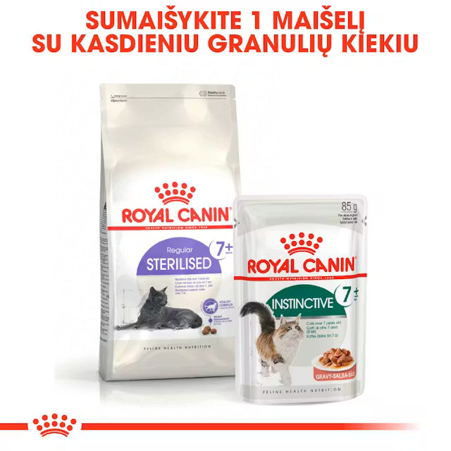 Instinctive 7+ Gravy - Drėgnas Pašaras Vyresnėms Katėms 12x85g