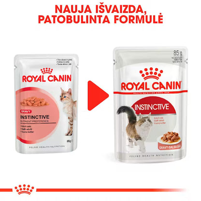 Влажный корм для взрослых кошек Instinctive Gravy, 12 х 85 г.