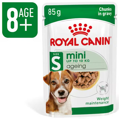 ROYAL CANIN Mini Ageing Chunks In Gravy - Влажный корм для пожилых собак мелких пород 12х85г