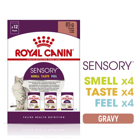 ROYAL CANIN Sensory Multi Chunks In Gravy – Mokra karma dla dorosłych kotów 12x85g