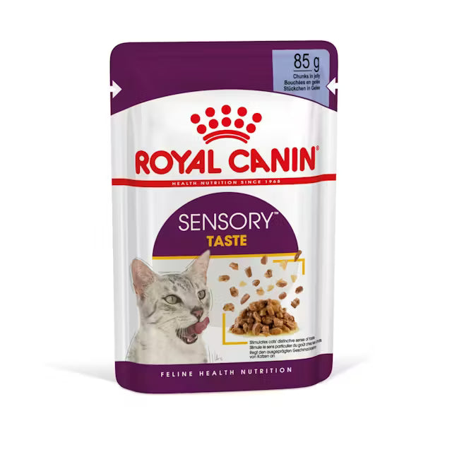 ROYAL CANIN Sensory Taste Kawałki w galaretce - Mokra karma dla dorosłych kotów 12x85g