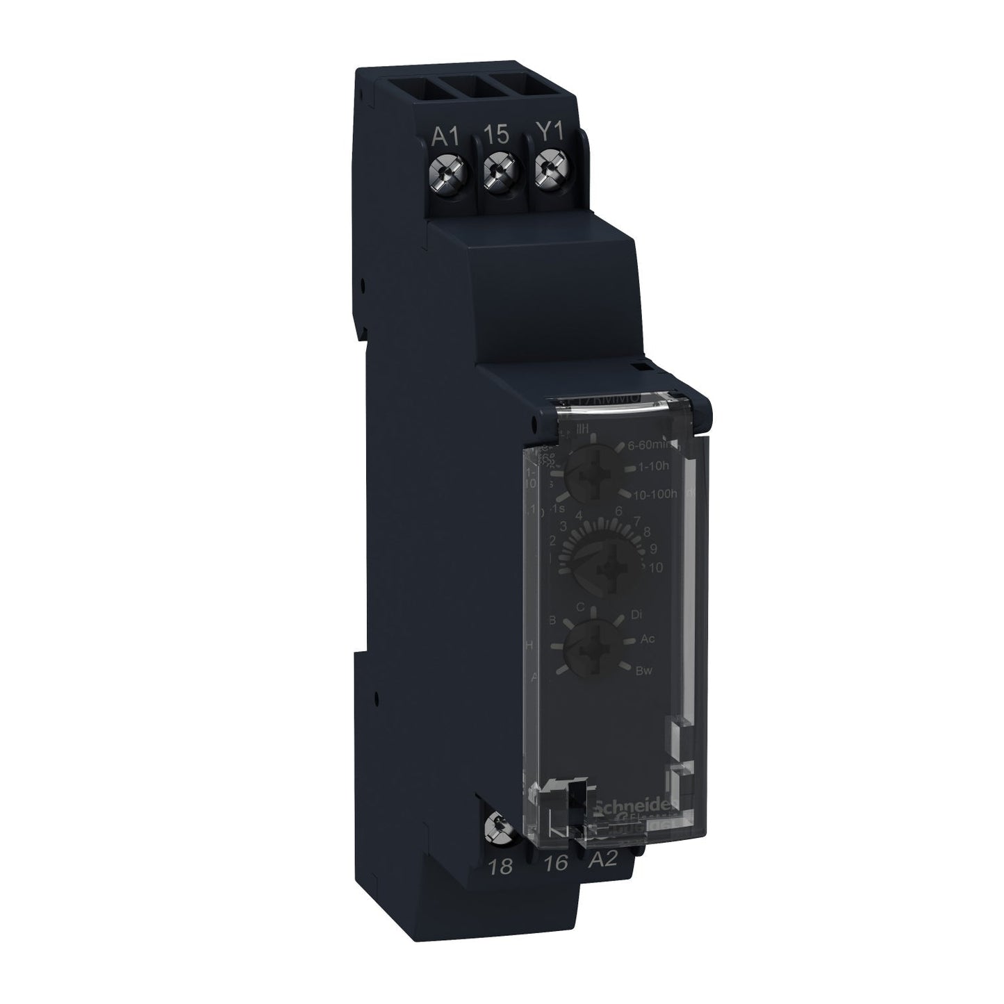 RE17RMMU Harmony, Modular timing relay, 8 A, 1 CO, 1 s..100 h, multifunction, 24 V DC / 24...240 V AC/DC