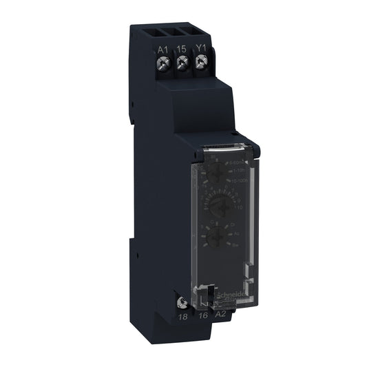 RE17RMMU Harmony, Modular timing relay, 8 A, 1 CO, 1 s..100 h, multifunction, 24 V DC / 24...240 V AC/DC