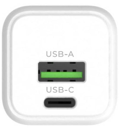 ⚡ Standarta GT-MJ65 tālruņa lādētājs 30W balts - USB + USB-C | Ātrā uzlāde | Kompakts
