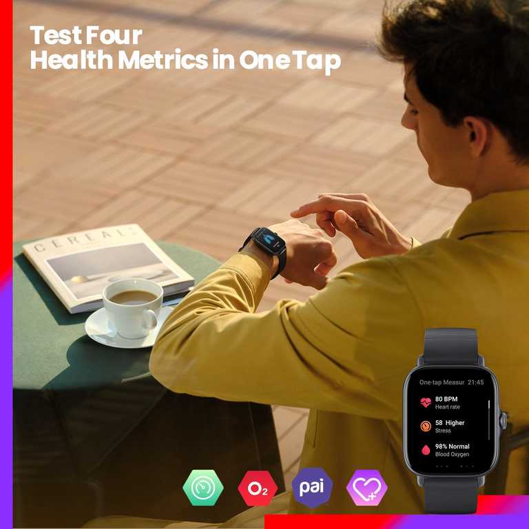 Amazfit GTS 3 juodas išmanusis laikrodis - altimetras, barometras, giroskopas