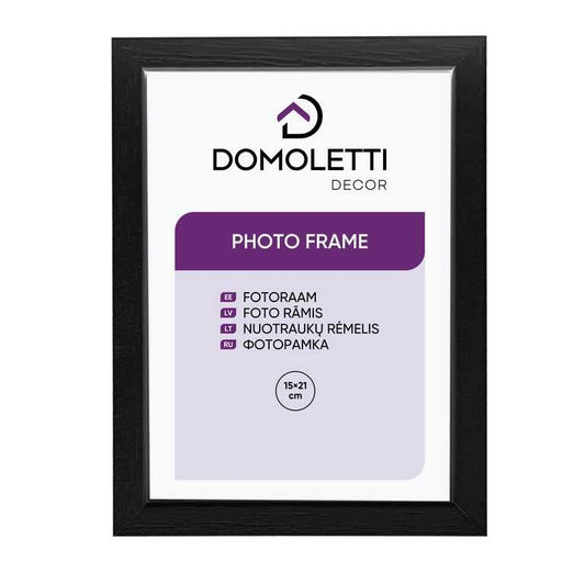 Photo frame Domoletti, black, 15x21 cm