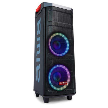 Aiwa KBTUS-608 Garso Sistema su 2 Belaidžiais Mikrofonais, 600 W | Karaoke Kolonėlė