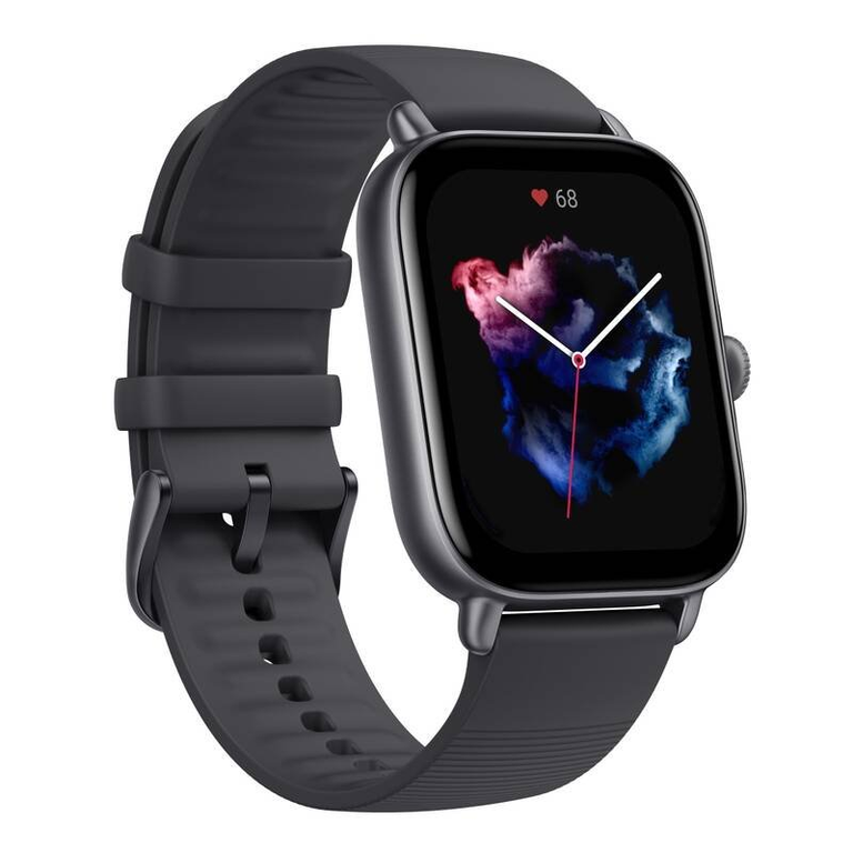Amazfit GTS 3 juodas išmanusis laikrodis - altimetras, barometras, giroskopas