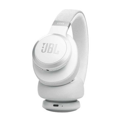 JBL Live 770NC bezvadu austiņas, melnas — patiesa adaptīvā trokšņu slāpēšana un 65 stundu akumulatora darbības laiks