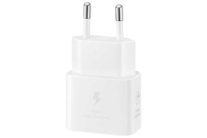 ⚡ Samsung EP-T2510NWEGEU 25W USB-C lādētājs, balts - īpaši ātra uzlāde | PPS | Kompakts | Oriģināls