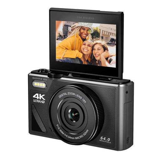Aparat cyfrowy Easypix V64 Flip – obrotowy ekran, kompaktowa konstrukcja