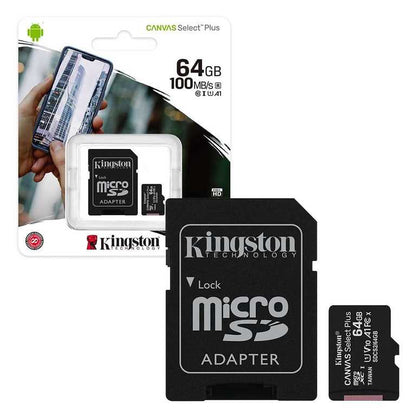 💾 Kingston Canvas Select Plus 256GB MicroSD - 100MB/s | A1 klase | Android optimizēta | Ar SD adapteri