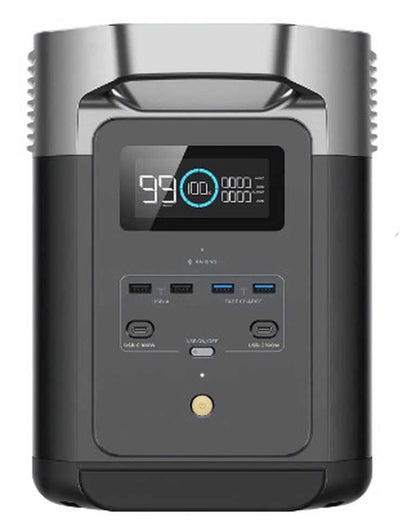 ⚡ EcoFlow Delta 2 barošanas stacija 204000 mAh pelēka - 1024 Wh | 4 maiņstrāvas kontaktligzdas | LiFePO4 | 1,3 h uzlāde