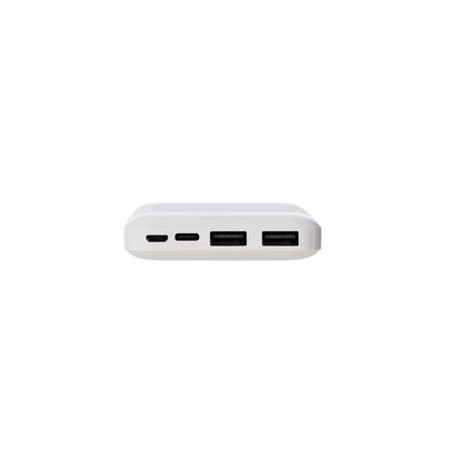 🔋 Standarta Power Bank 10000 mAh 10W Balts - 4 porti | LED indikators | Kompakts | Tīrs dizains