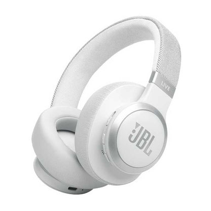 JBL Live 770NC bezvadu austiņas, melnas — patiesa adaptīvā trokšņu slāpēšana un 65 stundu akumulatora darbības laiks