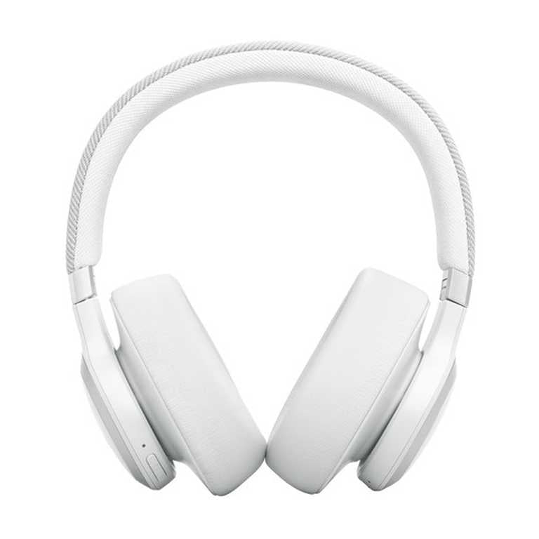 JBL Live 770NC bezvadu austiņas, melnas — patiesa adaptīvā trokšņu slāpēšana un 65 stundu akumulatora darbības laiks