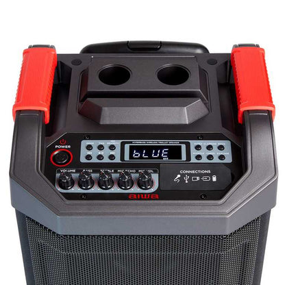 Aiwa KBTUS-608 Garso Sistema su 2 Belaidžiais Mikrofonais, 600 W | Karaoke Kolonėlė