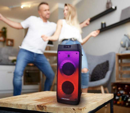 Blaupunkt PB06DB | 500 W galia, karaoke su 2 belaidžiais mikrofonais, LED šviesos