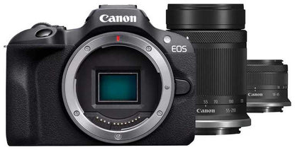 Canon EOS R100 Beveidroninis Fotoaparatas - 24.1MP + 2 Objektyvai Komplektas