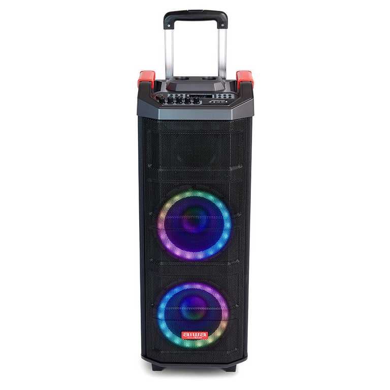 Aiwa KBTUS-608 Garso Sistema su 2 Belaidžiais Mikrofonais, 600 W | Karaoke Kolonėlė