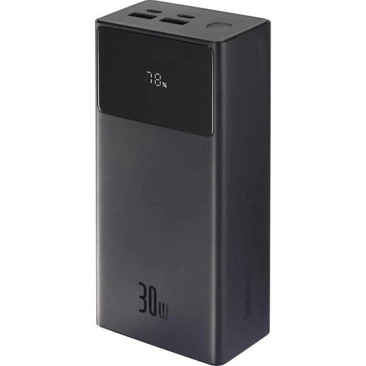 🔋 Powerbank Baseus Star-Lord 30000 mAh 30 W, czarny – wyświetlacz cyfrowy | 4 godz. ładowania | Li-Pol | PPXJ3030