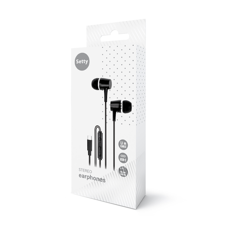 Wired headphones Setty SPD-C-21, black