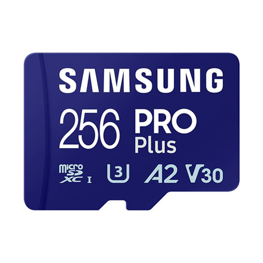 💙 Samsung PRO Plus MicroSD 256GB - 180MB/s | 130MB/s | Zila | A2 U3 V30 | Samsung Magician | 10 gadi