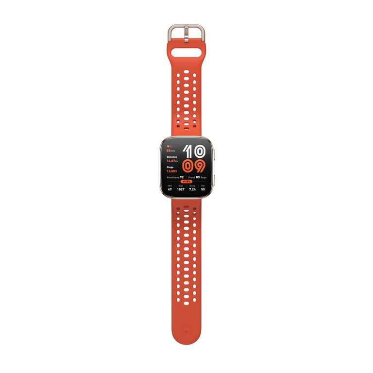 Amazfit Bip 6 raudonas išmanusis laikrodis - 14d baterija, 1.91" AMOLED