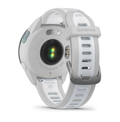 Garmin Forerunner 165 baltas bėgimo laikrodis - 11d baterija, GPS, termometras