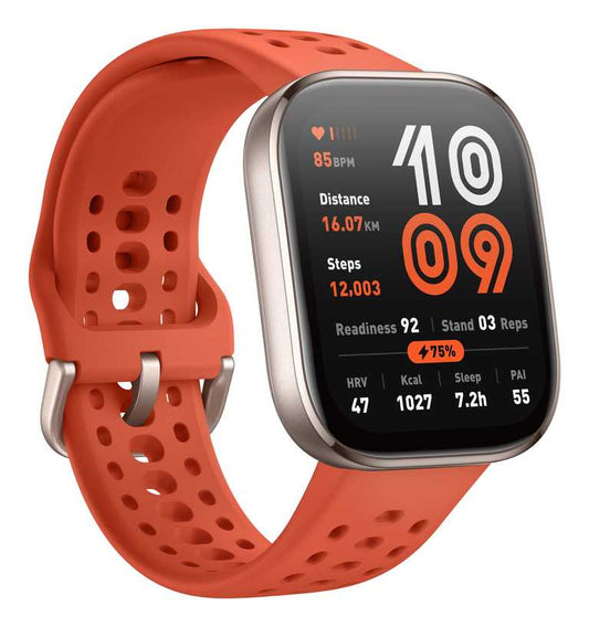 Amazfit Bip 6 raudonas išmanusis laikrodis - 14d baterija, 1.91" AMOLED
