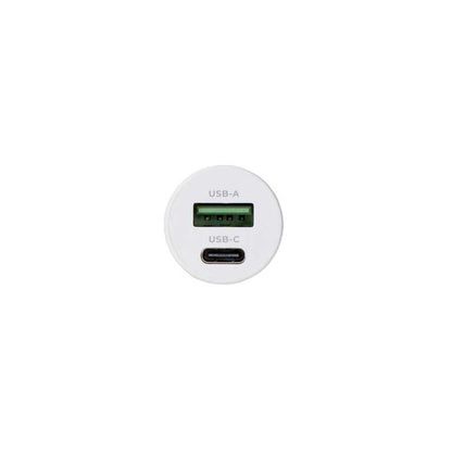 🚗 Standart GT-ZJ21 Automobilinis Įkroviklis 20W Baltas - USB + USB-C | Greitas Įkrovimas | Kompaktiškas