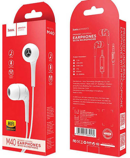 Wired headphones Hoco M40 Prosody, white