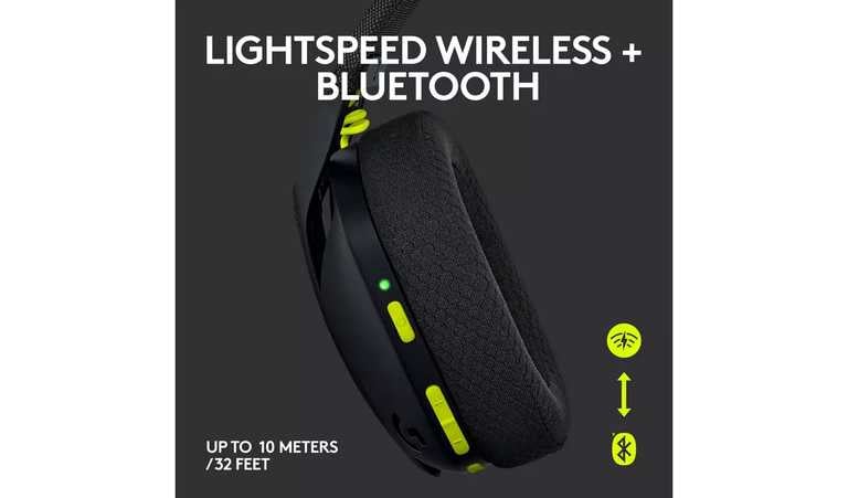 Logitech G435 belaidės žaidimų ausinės – „LIGHTSPEED“