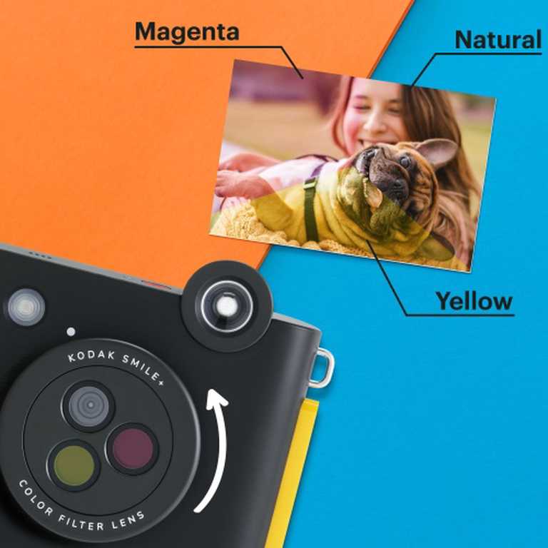 Kodak Smile 2x3 hibrīdkamera - 3 krāsu LCD ekrāns ar pašlīmējošām izdrukām