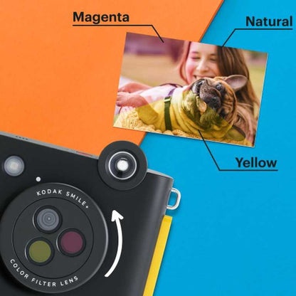 Kodak Smile 2x3 hibrīdkamera - 3 krāsu LCD ekrāns ar pašlīmējošām izdrukām