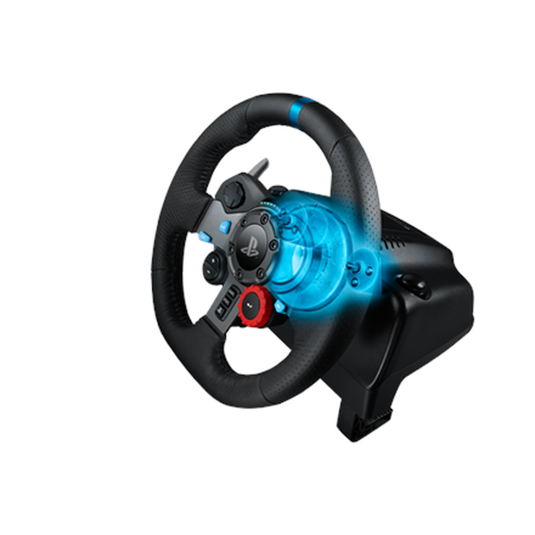 Logitech G29 sacīkšu spēļu stūre PS4/PC — spēka atgriezeniskā saite ar pedāļiem