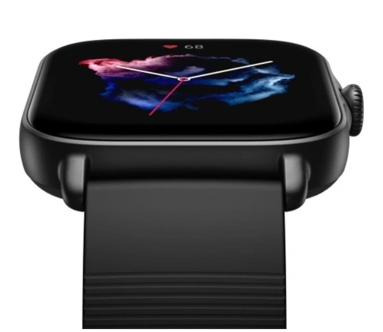Amazfit GTS 3 juodas išmanusis laikrodis - altimetras, barometras, giroskopas