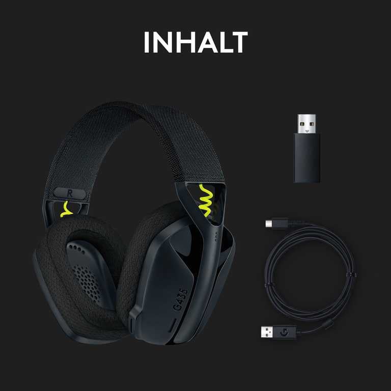 Logitech G435 belaidės žaidimų ausinės – „LIGHTSPEED“
