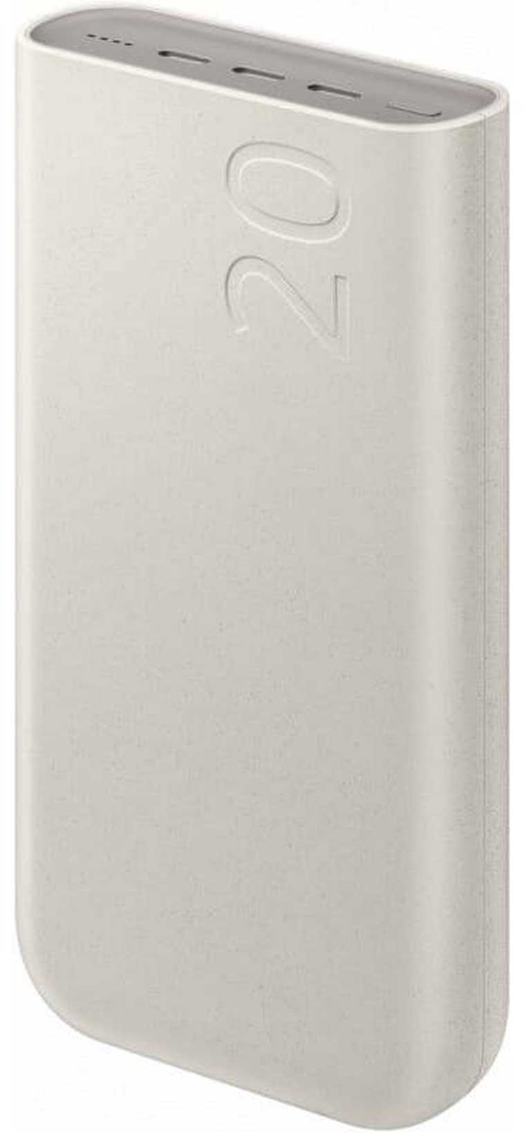 🏜️ Samsung P4520XUE Power Bank 20000 mAh 45W Sand - 3x USB-C | Īpaši ātra uzlāde | Augstākās kvalitātes dizains