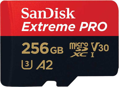 💾 SanDisk Extreme MicroSD 256GB - 200MB/s lasīšanas ātrums | 140MB/s rakstīšanas ātrums | 4K UHD | A2 klase | Ar SD adapteri