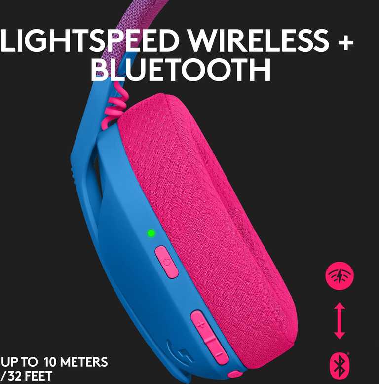 Logitech G435 belaidės žaidimų ausinės – „LIGHTSPEED“