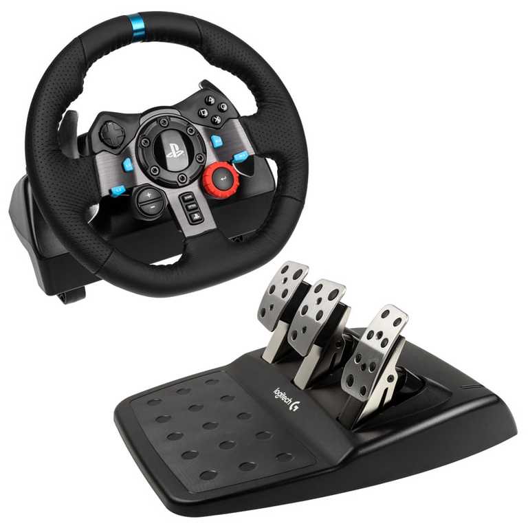Logitech G29 sacīkšu spēļu stūre PS4/PC — spēka atgriezeniskā saite ar pedāļiem