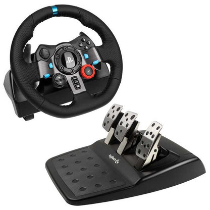 Logitech G29 sacīkšu spēļu stūre PS4/PC — spēka atgriezeniskā saite ar pedāļiem