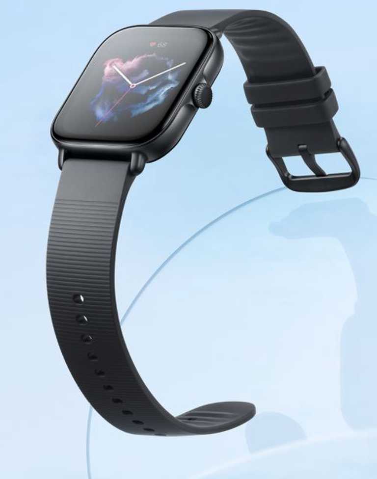 Amazfit GTS 3 juodas išmanusis laikrodis - altimetras, barometras, giroskopas