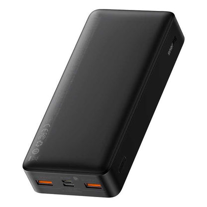 Powerbank Baseus 20000 mAh 20 W, czarny – z ekranem | USB + USB-C | Li-ion | Niezawodne źródło energii