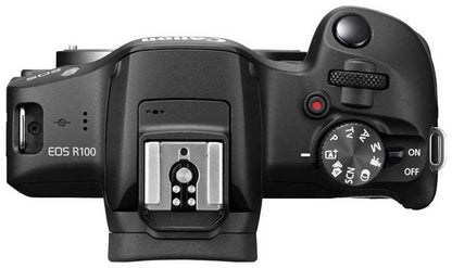 Canon EOS R100 Beveidroninis Fotoaparatas - 24.1MP + 2 Objektyvai Komplektas