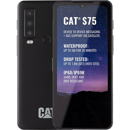 📱 Cat S75 128GB Juodas - Rugged Telefonas | 5000mAh LiPo | Belaidis Įkrovimas | Ekstremalioms Sąlygoms