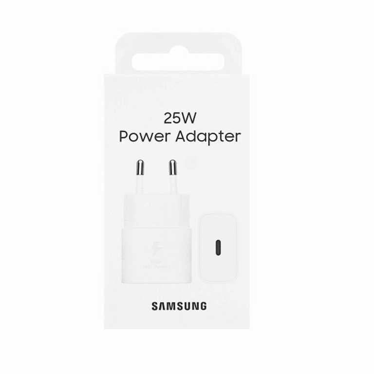 ⚡ Samsung EP-T2510NWEGEU 25W USB-C lādētājs, balts - īpaši ātra uzlāde | PPS | Kompakts | Oriģināls